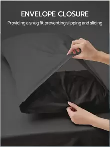 2/3pcs Soft & Gentle Duvet Cover Set, All-Season Comfort And Breathable,Duvet Cover*1 Pillowcase*1/2,Dark Grey - Dark Grey - View 7