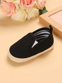 Scarpe in tela stile coreano antiscivolo unisex per bambini, adatte per la primavera e l'autunno, con suola morbida, idonee per bambini da 0 a 1 anno