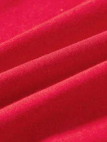 女嬰小高領T恤&格紋印花背帶洋裝適用於聖誕 - 粉色 - 查看 7