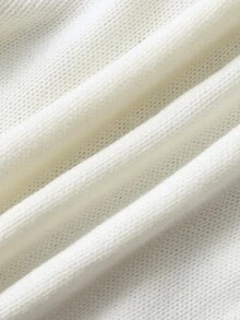 SHEIN Chàng trai trẻ Cổ giả Dệt kim chấm bi Áo len - trắng - Xem 4