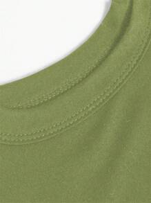 SHEIN Unity 素色背心洋裝 - 橄欖綠 - 查看 4