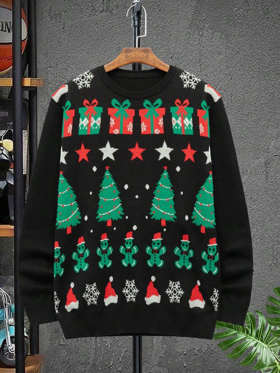 Manfinity Homme Men Christmas Pattern Sweater | SHEIN USA