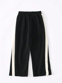 Tween Girl Contrast Side Seam Wide Leg Sweatpants