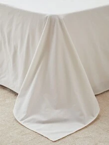 [100% Cotton]1pc Soft & Gentle Flat Sheet, All-Season Comfort And Breathable