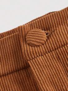 SHEIN MOD Plus High Waist Wide Leg Pants - Khaki - View 4