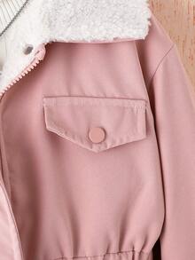 SHEIN 女大童大衣 - 粉色 - 查看 4