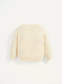 Cozy Pixies 女嬰字母和愛心刺繡插肩袖套頭毛衣和針織褲 - 杏色 - 查看 8