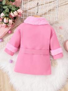 Bimba Soprabito monocolore con cintura senza maglione