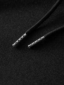 Áo hoodie lót nhiệt có dây rút hình xe hơi và chữ Kangaroo dành cho nam - màu đen - Xem 3