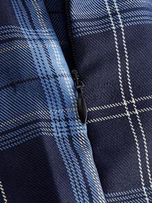 ROMWE J-Fashion Plaid Print Pleated Skirt, School