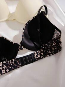 3 piezas Sujetador con estampado de leopardo con aro - Multicolor - Ver 6