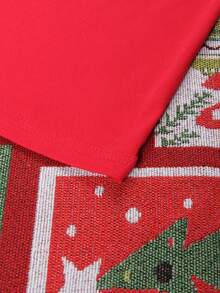 Christmas Print Tee - Red - View 4