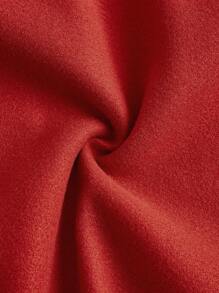 Vintamour 2pcs/Set Vintage Elegant Ladies Sweetheart Neck Long Sleeve Single-Breasted Blouse And Midi Skirt Set, Christmas - Red - View 10