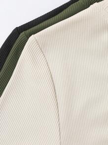 SHEIN Unity 3pcs Solid Ribbed Knit Bodysuit - Multicolor - View 4