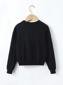 SHEIN 女大童兔子&字母圖案套頭毛衣 - 彩色 - 查看 2