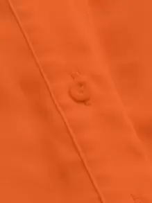 SHEIN MOD Tie Neck Lace Trim Lantern Sleeve Crop Blouse - Orange - View 4