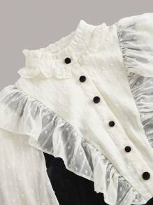 SHEIN DECDS 復古優雅女式天鵝絨拼布魚尾裙 - 黑色 - 查看 9