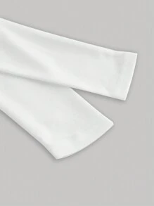 SHEIN MOD 方領抽褶細節洋裝 - 白色 - 查看 3