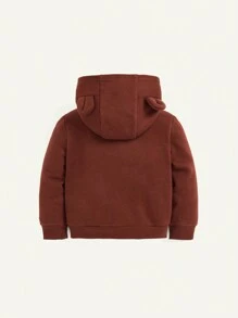 Baby Boy Cartoon Graphic 3D Ears Design Hoodie & Bodysuit & Pants