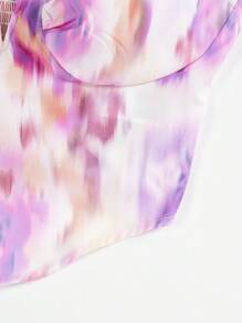 SHEIN VCAY Tie Dye Bustier Cami Top - Mauve Purple - View 5