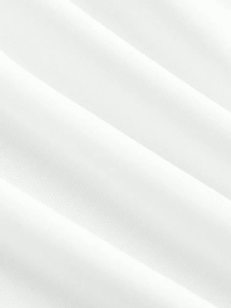 SHEIN MOD Tie Trước Ren Mộc nhĩ Áo thun - trắng - Xem 3