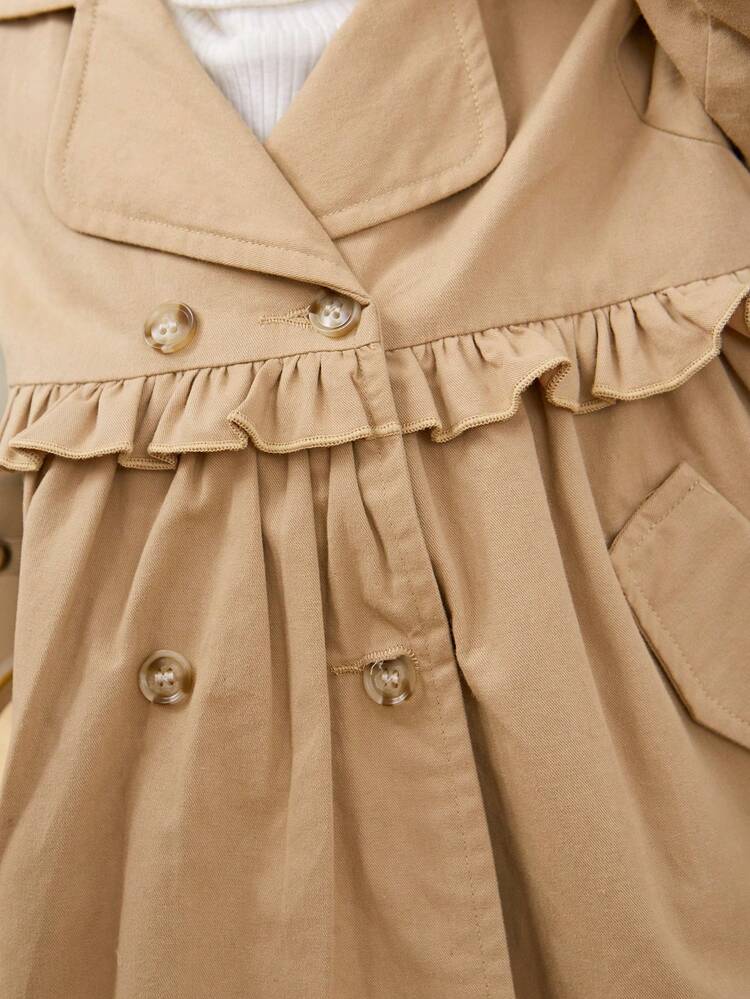 Baby Girl Double Breasted Trench Coat