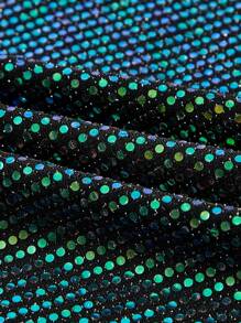 SHEIN SXY 時尚閃閃發亮的三角圍巾 - 彩色 - 查看 4