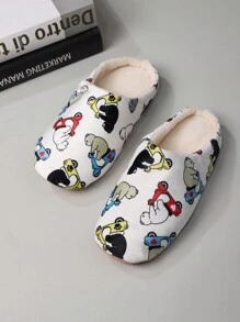女性卡通小熊臥室拖鞋,柔軟的長毛絨屋家居拖鞋帶防滑鞋底和無聲地面,濃烈香調和舒適 - 彩色 - 查看 3