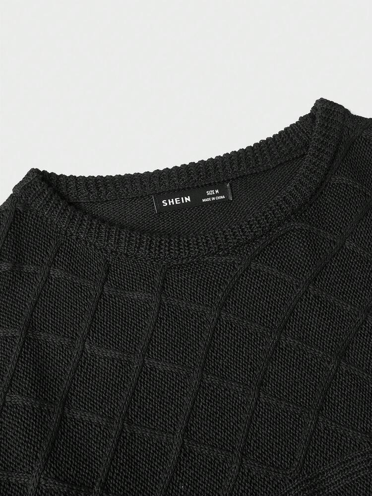 Men Argyle Pattern Sweater