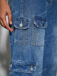Flap Pocket Cargo Jeans