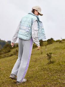In My Nature In My Nature Holographic Zip Up Winter Outdoor Vest