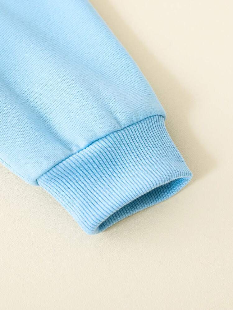 Baby Girl Figure Print Zip Up Hooded Padded Coat Without Tee