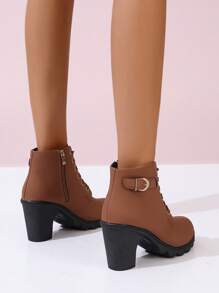 Fall/Winter Women's Fashionable Boots - Brown - View 4