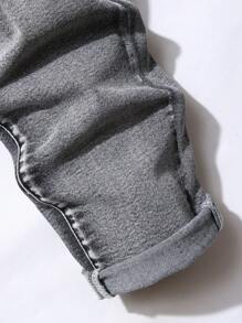 Quần Jeans Skinny Jeans Rách Sờn - Màu xám đen - Xem 6
