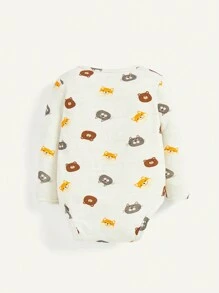 Baby Boy Cartoon Graphic 3D Ears Design Hoodie & Bodysuit & Pants