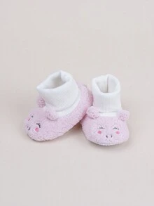 Cute Infant Girls' Fun Plush Flat Boots - Pink - View 7