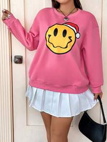 SHEIN Qutie Hơn Đồ họa Hoạt hình Thả vai Áo nỉ - Nhiều màu - Xem 6