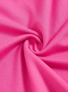 Slaydiva Milano Casual Letter Print Crop Round Neck Long Sleeve Fitted Women T-Shirt, Suitable For Spring And Autumn - Watermelon Pink - View 4