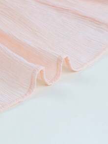 Chất rắn Xù Hoa Sen Đầm xếp ly - Màu be - Xem 5