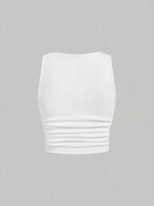 SHEIN MOD Top tank escote drapeado fruncido