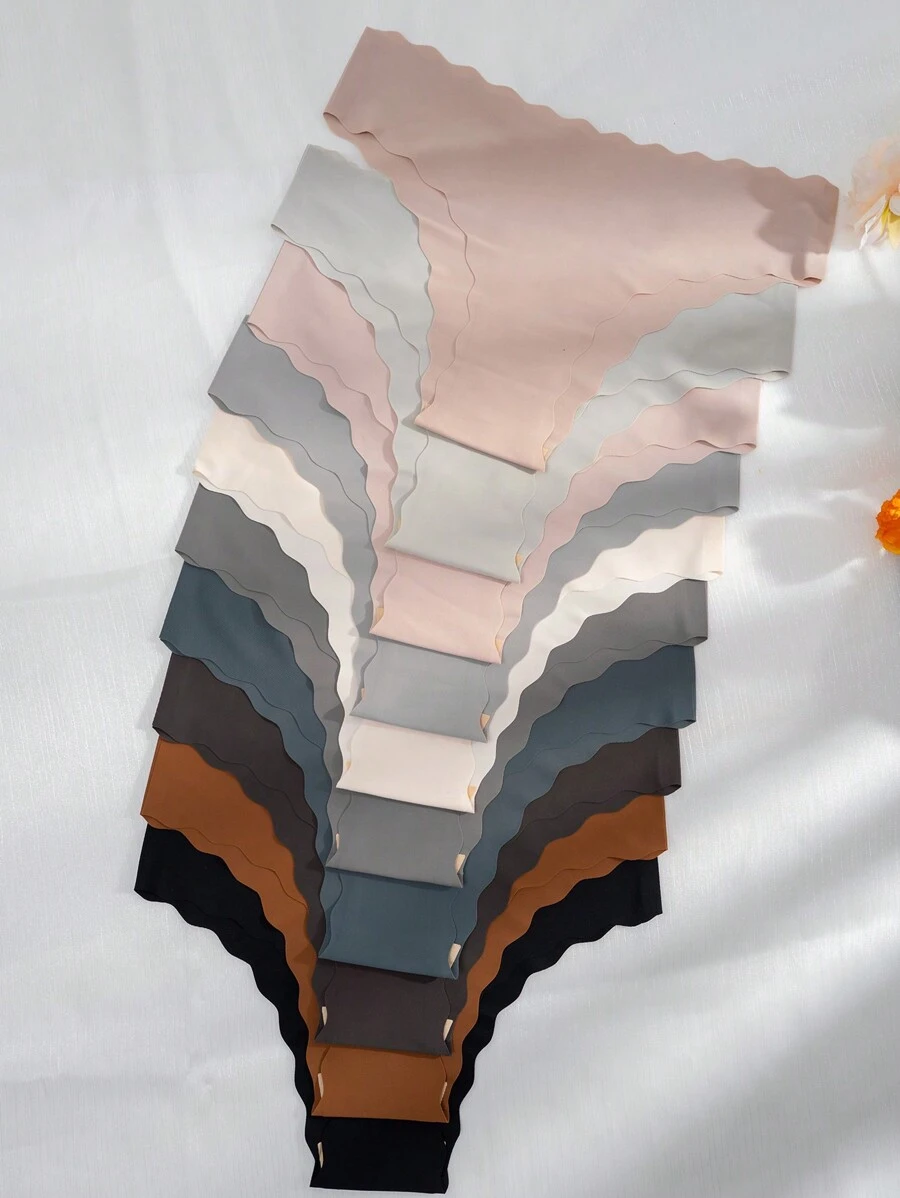 10包貝殼邊無痕內褲套裝 - 彩色 - 查看 1