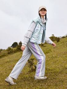In My Nature In My Nature Holographic Zip Up Winter Outdoor Vest