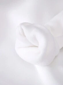SHEIN 女小童王冠和字母圖案保暖衛衣 - 白色 - 查看 4
