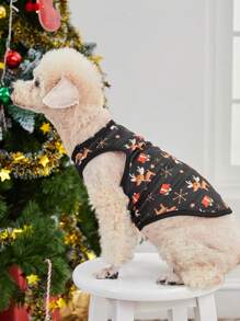PETSIN 1pc Pet Christmas Vest - Multicolor - View 4