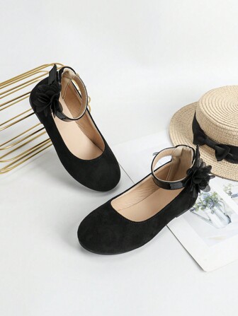 Fashionabel Platt Syntetiskt Läder Dansskor För Studenter , Bekvämt Utomhus Skor För Liten Tjejer