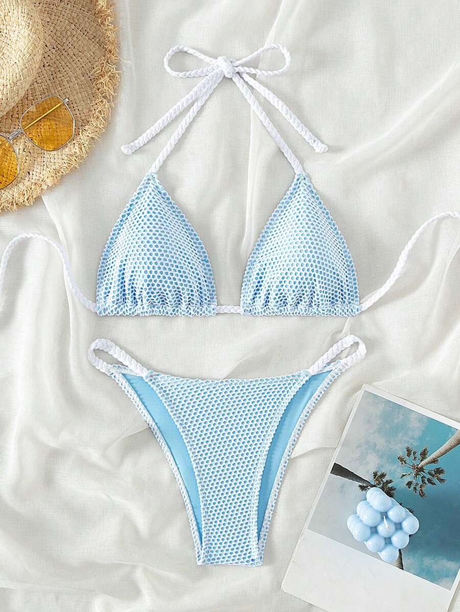 Swim Mod Women's Halter Neck Bikini Set Summer Beach