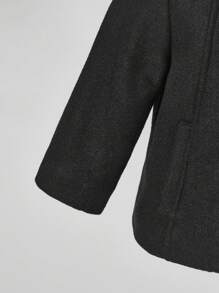 SHEIN Baby Girl Solid Button Front Overcoat