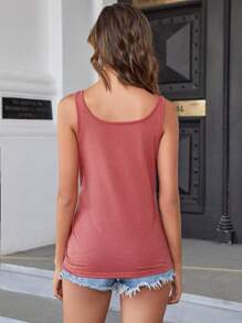 SHEIN LUNE Top tank con cordón lateral con botón