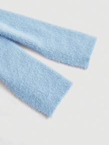 SHEIN MOD 不對稱領開衩袖套頭毛衣 - 淺藍色 - 查看 6