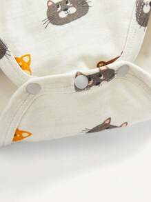 Baby Boy Cartoon Graphic 3D Ears Design Hoodie & Bodysuit & Pants